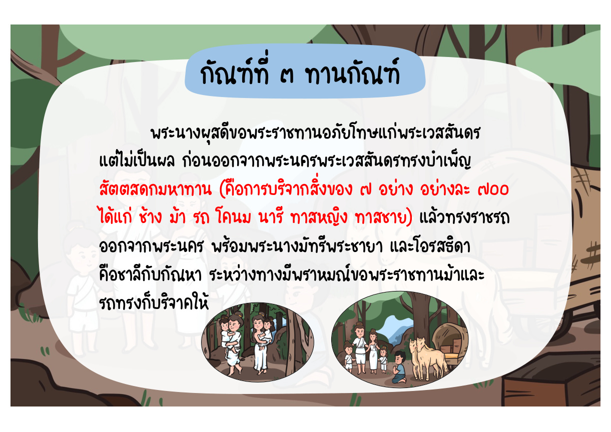 ภาพเหตุการณ์กัณฑ์ที่ 3 ลำดับที่ 1